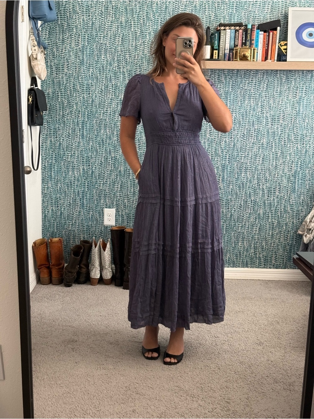 Anthropologie The Somerset Maxi Dress: Lurex Edition - Picture 2 of 4